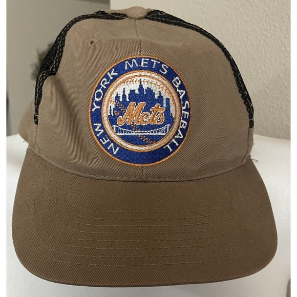 American Needle Genuine Merchandise New York Met Baseball Cap Hat Brown #00476 - Picture 3 of 11